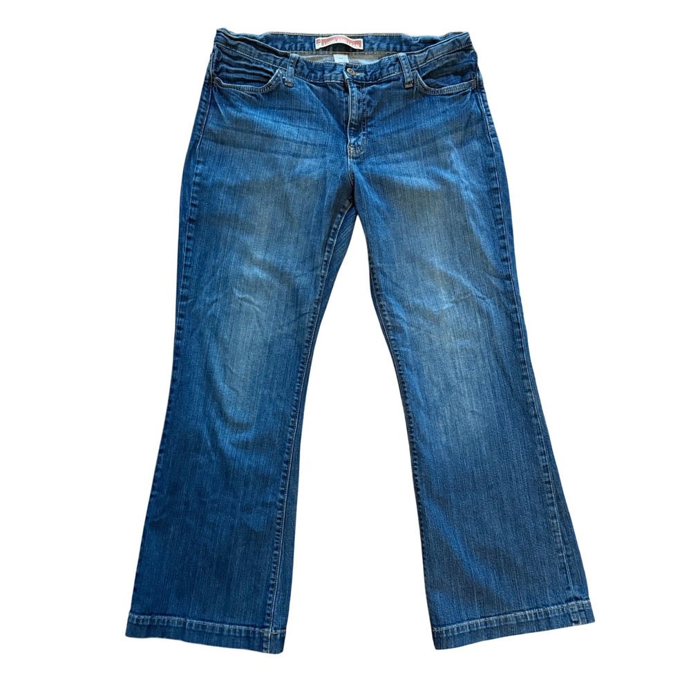 GAP Long & Lean Jeans Women 12 Bootcut Med Wash Stretch Denim Mid Rise Y2K Style